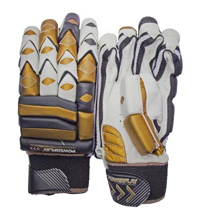 powerplay gold black gold coloured batting gloves 728 1